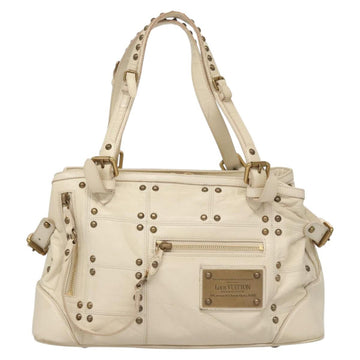 LOUIS VUITTON Rivette Hand Bag Leather White Ecru M95345 LV Auth BA1206 - 0