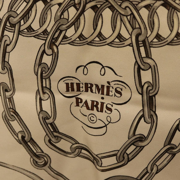 HERMES Carre 90 Scarf ""EQUIPAGES"" Silk Pink Auth BA12063