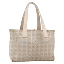 CHANEL New Travel line Tote Bag Nylon Pink Silver CC Auth BA12064A-1
