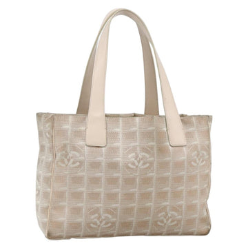 CHANEL New Travel line Tote Bag Nylon Pink Silver CC Auth BA12064A