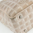CHANEL New Travel line Tote Bag Nylon Pink Silver CC Auth BA12064A-16