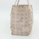 CHANEL New Travel line Tote Bag Nylon Pink Silver CC Auth BA12064A-4