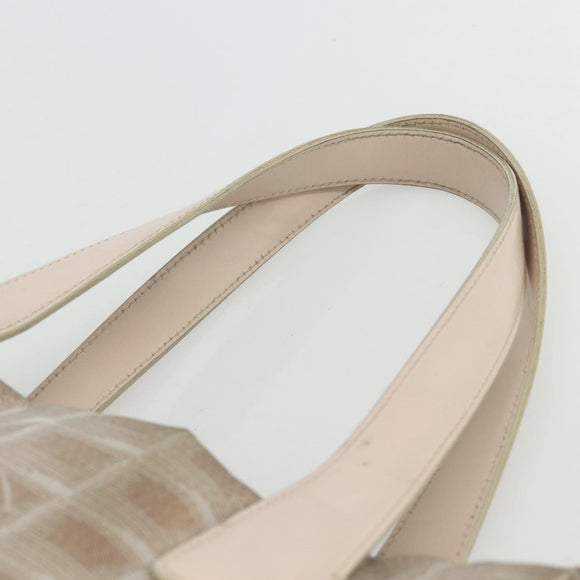 CHANEL New Travel line Tote Bag Nylon Pink Silver CC Auth BA12064A