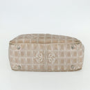CHANEL New Travel line Tote Bag Nylon Pink Silver CC Auth BA12064A-5