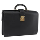LOUIS VUITTON Epi Serviette Fermoir Business Bag Black M54352 LV Auth BA12065-1