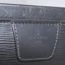 LOUIS VUITTON Epi Serviette Fermoir Business Bag Black M54352 LV Auth BA12065-20