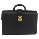 LOUIS VUITTON Epi Serviette Fermoir Business Bag Black M54352 LV Auth BA12065-13