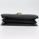LOUIS VUITTON Epi Serviette Fermoir Business Bag Black M54352 LV Auth BA12065-5