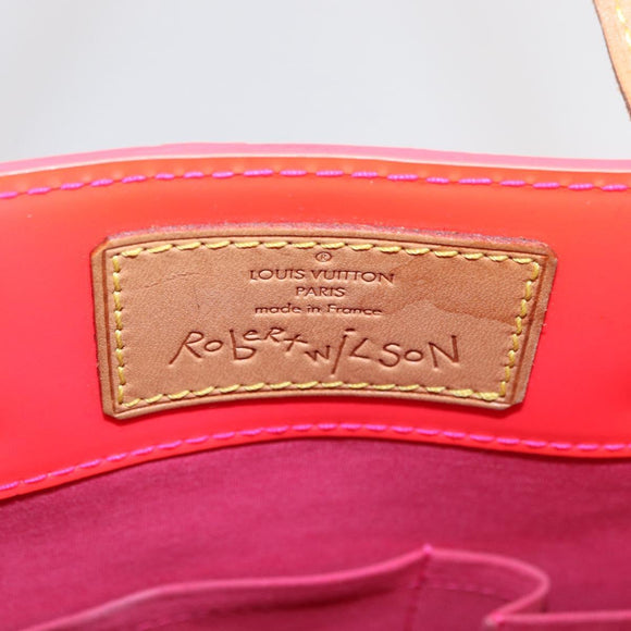 LOUIS VUITTON Monogram Vernis Fluo Reade MM Hand Bag Pink M91900 Auth BA12066A