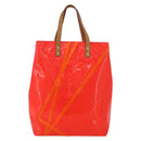 LOUIS VUITTON Monogram Vernis Fluo Reade MM Hand Bag Pink M91900 Auth BA12066A-13