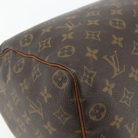 LOUIS VUITTON Monogram Speedy 35 Hand Bag M41524 LV Auth BA12069