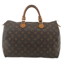 LOUIS VUITTON Monogram Speedy 35 Hand Bag M41524 LV Auth BA12069-13