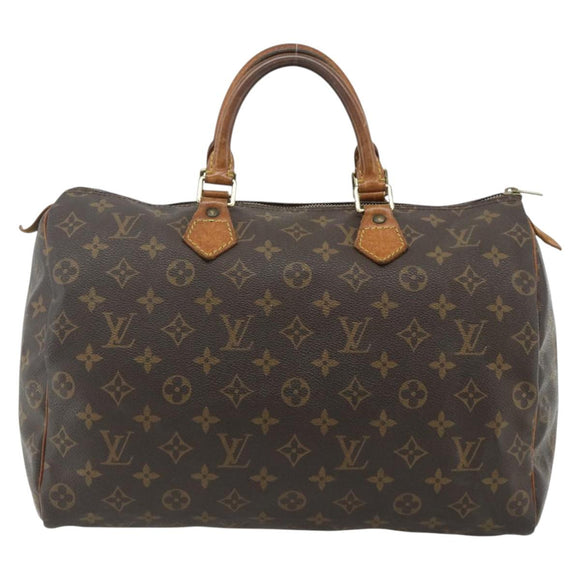 LOUIS VUITTON Monogram Speedy 35 Hand Bag M41524 LV Auth BA12069