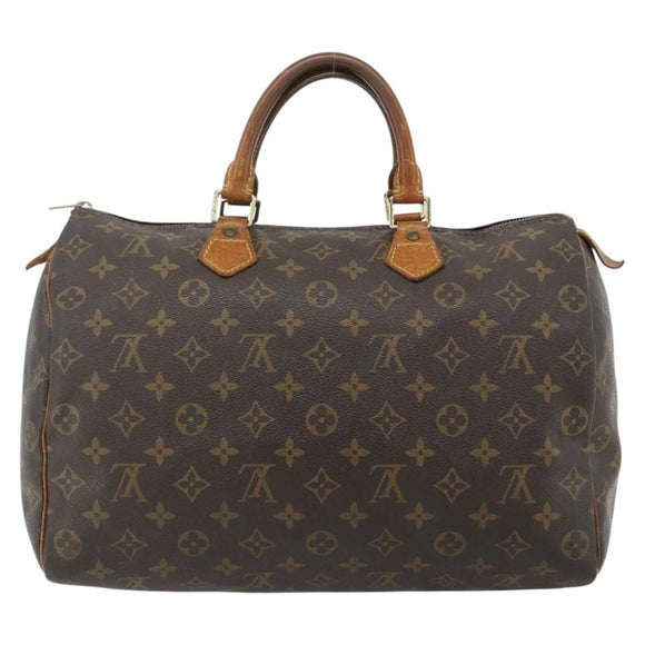 LOUIS VUITTON Monogram Speedy 35 Hand Bag M41524 LV Auth BA12069