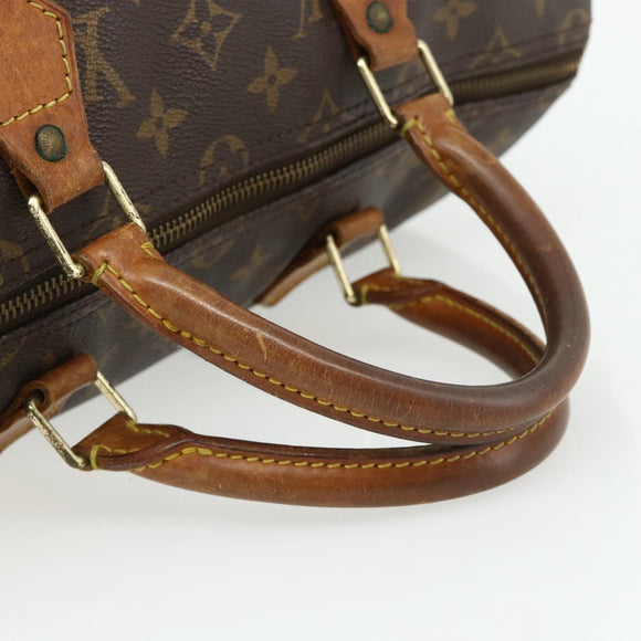 LOUIS VUITTON Monogram Speedy 35 Hand Bag M41524 LV Auth BA12069