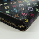 LOUIS VUITTON Monogram Multicolor Zippy Wallet Zwart M60243 LV Auth BA12070V-15