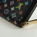 LOUIS VUITTON Monogram Multicolor Zippy Wallet Zwart M60243 LV Auth BA12070V-16