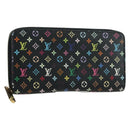 LOUIS VUITTON Monogram Multicolor Zippy Wallet Zwart M60243 LV Auth BA12070V-1