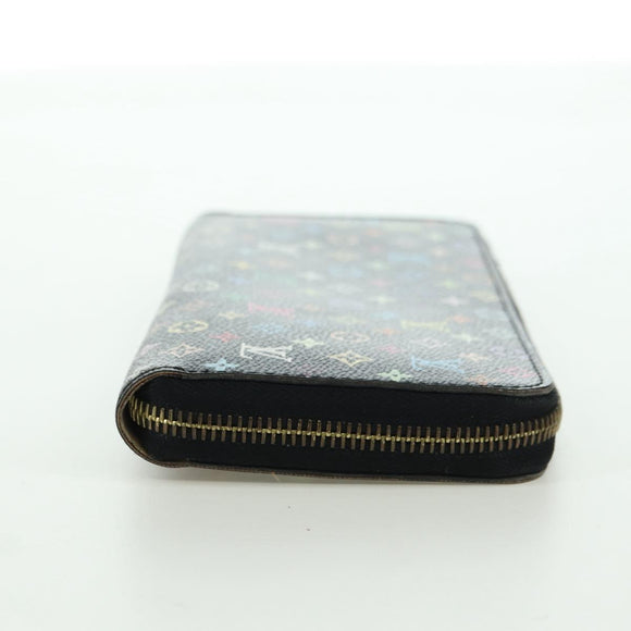 LOUIS VUITTON Monogram Multicolor Zippy Wallet Zwart M60243 LV Auth BA12070V
