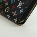 LOUIS VUITTON Monogram Multicolor Zippy Wallet Zwart M60243 LV Auth BA12070V-14