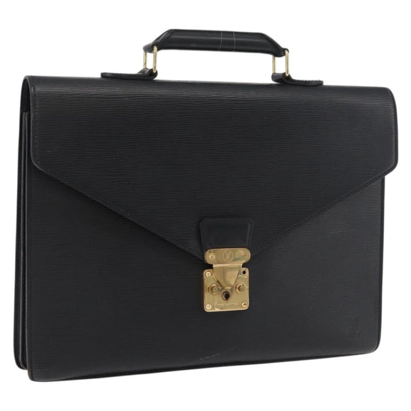 LOUIS VUITTON Epi Serviette Conseiller Business Bag Black M54422 LV Auth BA12072