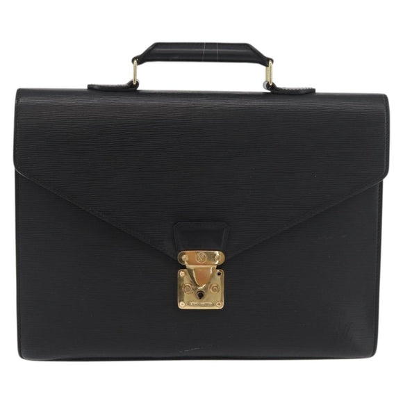 LOUIS VUITTON Epi Serviette Conseiller Business Bag Black M54422 LV Auth BA12072
