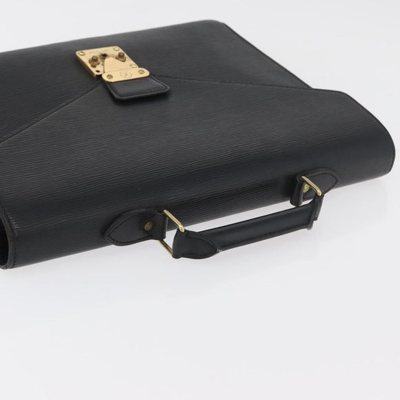 LOUIS VUITTON Epi Serviette Conseiller Business Bag Black M54422 LV Auth BA12072
