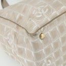 CHANEL New Travel Line Tote Bag Nylon Pink Gold CC Auth BA12073A-15