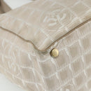 CHANEL New Travel Line Tote Bag Nylon Pink Gold CC Auth BA12073A-9