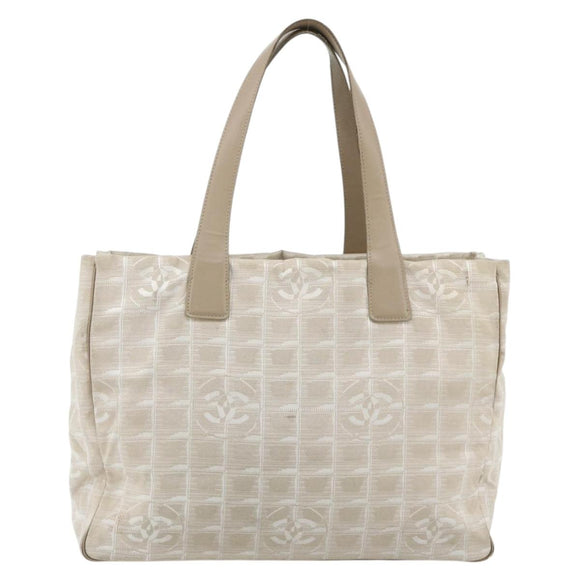 CHANEL New Travel Line Tote Bag Nylon Pink Gold CC Auth BA12073A