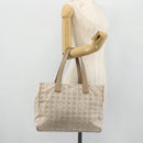 CHANEL New Travel Line Tote Bag Nylon Pink Gold CC Auth BA12073A-23