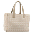 CHANEL New Travel Line Tote Bag Nylon Pink Gold CC Auth BA12074A-1
