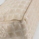 CHANEL New Travel Line Tote Bag Nylon Pink Gold CC Auth BA12074A-13