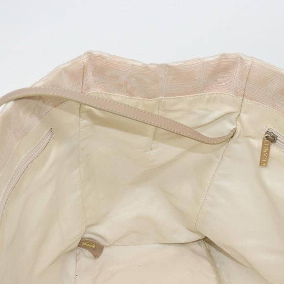 CHANEL New Travel Line Tote Bag Nylon Pink Gold CC Auth BA12074A