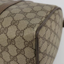 GUCCI GG Supreme Web Sherry Line Bag PVC Beige Gold 39 02 007 Auth BA12075-15