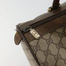 GUCCI GG Supreme Web Sherry Line Bag PVC Beige Gold 39 02 007 Auth BA12075-10