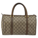 GUCCI GG Supreme Web Sherry Line Bag PVC Beige Gold 39 02 007 Auth BA12075-2