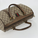 GUCCI GG Supreme Web Sherry Line Bag PVC Beige Gold 39 02 007 Auth BA12075-6