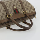 GUCCI GG Supreme Web Sherry Line Bag PVC Beige Gold 39 02 007 Auth BA12075-7