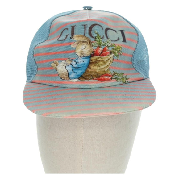 GUCCI Peter Rabbit Collaboration Cap Cotton Blue Auth BA12083A
