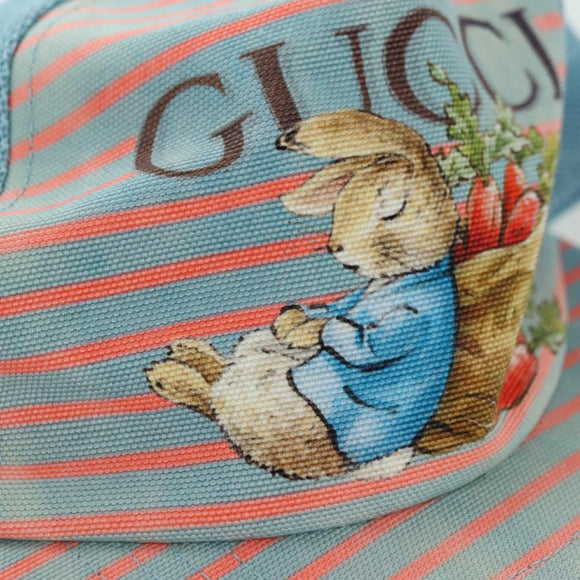 GUCCI Peter Rabbit Collaboration Cap Cotton Blue Auth BA12083A