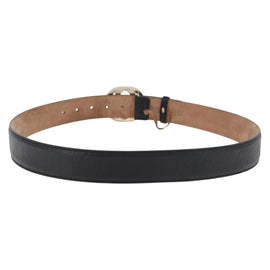 GUCCI Interlocking Guccissima GG Canvas Belt 42.9"" Black 114984 Auth BA12085A - 0