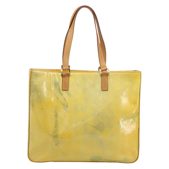LOUIS VUITTON Monogram Vernis Columbus Tote Bag Gris M91028 LV Auth BA12089