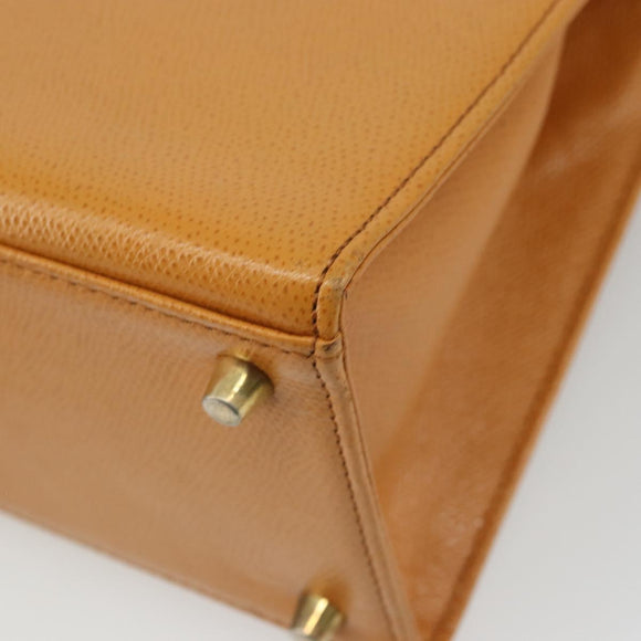 Gianni Versace Shoulder Bag Leather 2way Brown Gold Auth BA12090A
