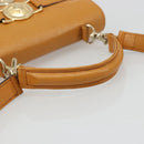 Gianni Versace Shoulder Bag Leather 2way Brown Gold Auth BA12090A-7