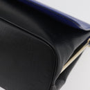 BVLGARI Isabella Rossellini Shoulder Bag Leather Blue Gold Auth BA12091A-14