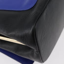 BVLGARI Isabella Rossellini Shoulder Bag Leather Blue Gold Auth BA12091A-15