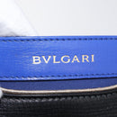 BVLGARI Isabella Rossellini Shoulder Bag Leather Blue Gold Auth BA12091A-18