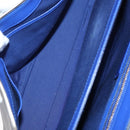 BVLGARI Isabella Rossellini Shoulder Bag Leather Blue Gold Auth BA12091A-21