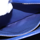 BVLGARI Isabella Rossellini Shoulder Bag Leather Blue Gold Auth BA12091A-25